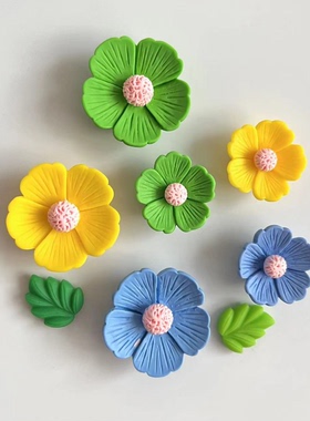 新花朵树叶树脂冰箱贴diy