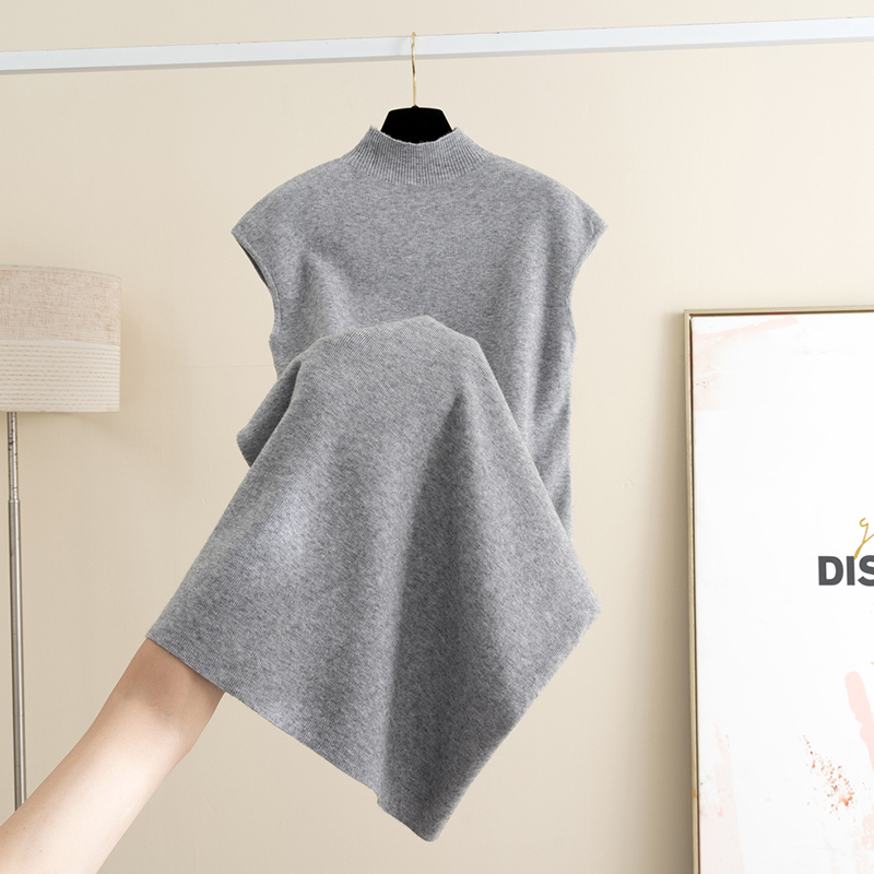 羊毛纯色针织连衣裙女