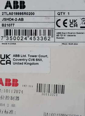 ABB JSHD4-2-AB三位控制器，型号2TLA01[议]