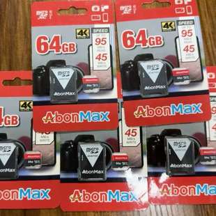 AbonMax 64GB microSD卡装，带SD转接卡【议】