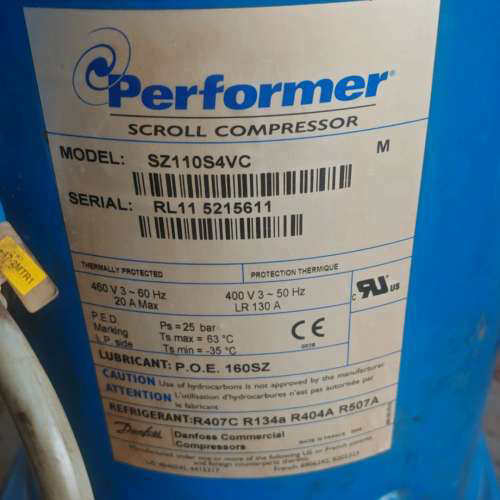 Performer丹佛斯涡旋压缩机，型号SZ110S4VC，[议]