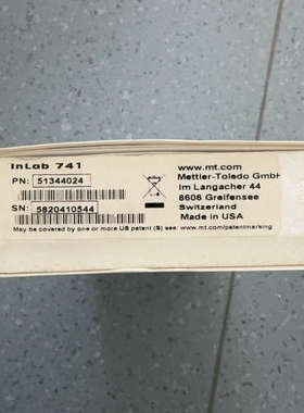梅特勒托利多InLab 741电极，型号51344024[议]
