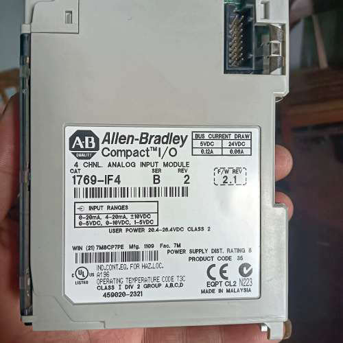 AB罗克韦尔1769-IF4模拟量输入模块，4通道，支持0-[议]