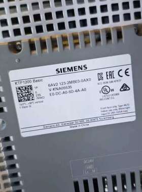 KTP1200 Basic触摸屏，型号6AV2 123【议】