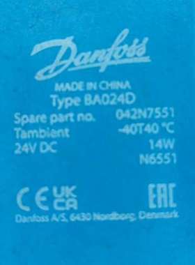 Danfoss丹佛斯线圈，型号BA024D和BA230A【议】