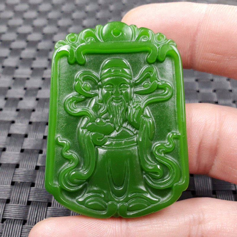饰品吊坠仿和田玉财神仿碧玉财神吊坠饰品吊坠牌子