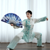 双面太极扇功夫响扇女式 正品 太极灵儿扶摇扇原版 太极扇 扶摇