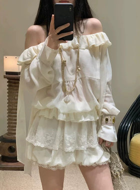 花一上海版飘带抹胸刺绣蕾丝短裤