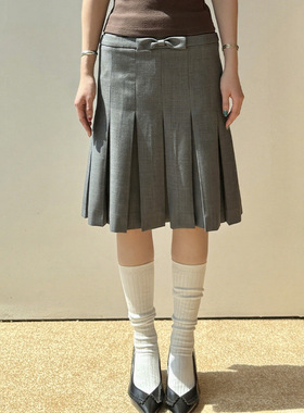 花一【上海高版本】25ss新西装蝴蝶结高腰显瘦字半身裙女shushuto