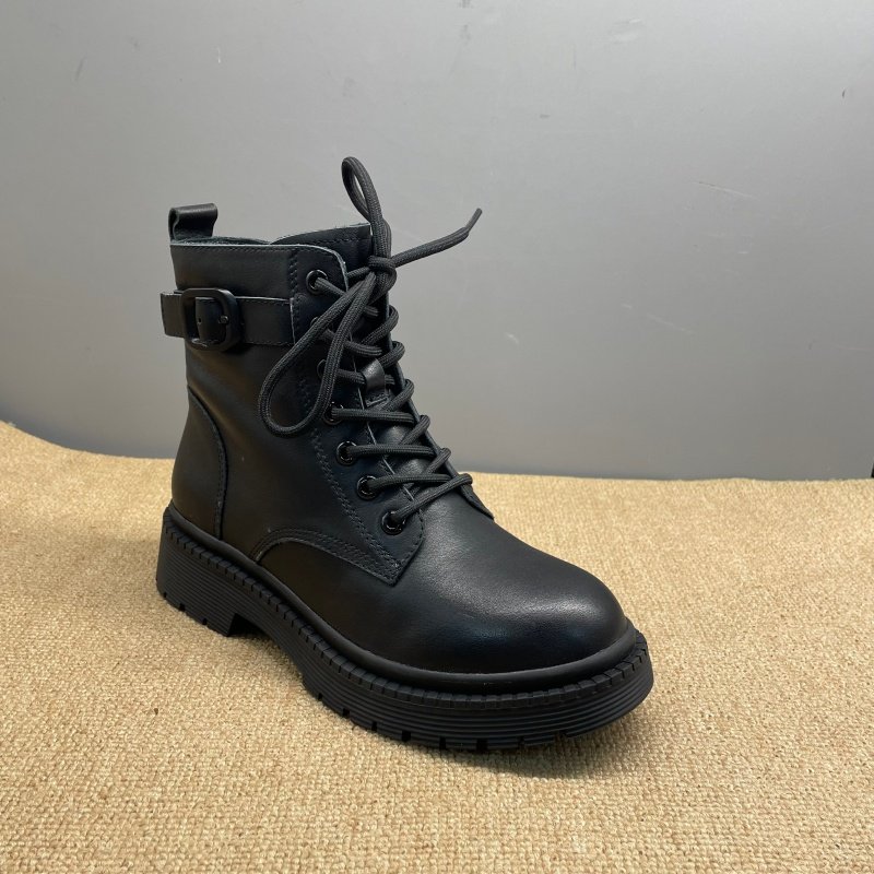 撤柜断码真皮女鞋2026秋冬时尚新款英伦风系带短靴单靴小码女鞋34,女鞋,时装靴,淘宝优惠券,粉丝福利购,淘宝优惠卷