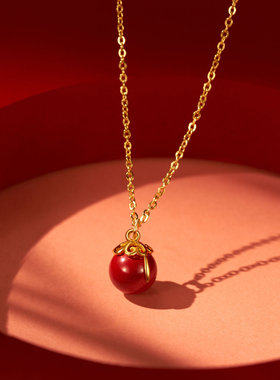 YiSiXiCi/一饰小词项链轻奢朱砂