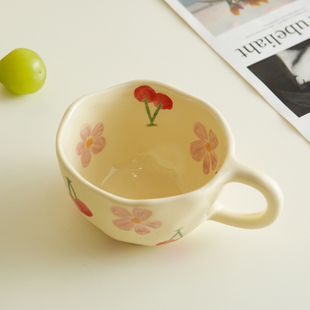 马克杯女生高颜值早餐杯陶瓷杯燕麦酸奶杯设计感小众杯子ins 肆月