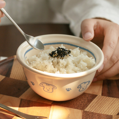 肆月可爱陶瓷米饭碗家用吃饭小碗