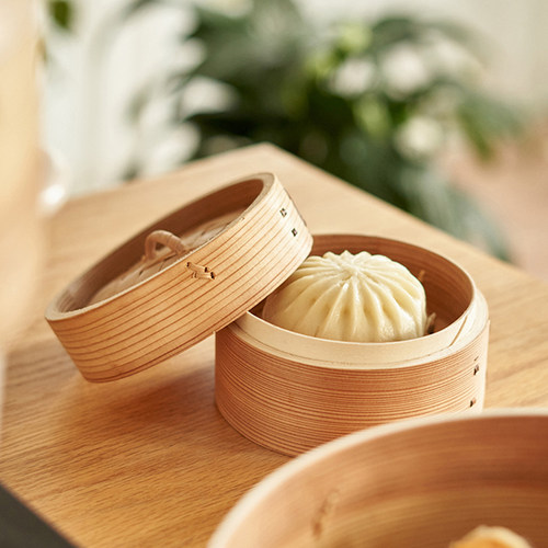 肆月迷你手工竹编早茶点心蒸笼架