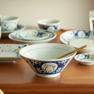 肆月日式碗家用2026新款特别好看的碗拉面碗泡面碗复古斗笠碗高级