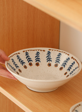 肆月 面碗高颜值日式拉面碗家用斗笠吃面汤碗中号面条汤面8寸烩面