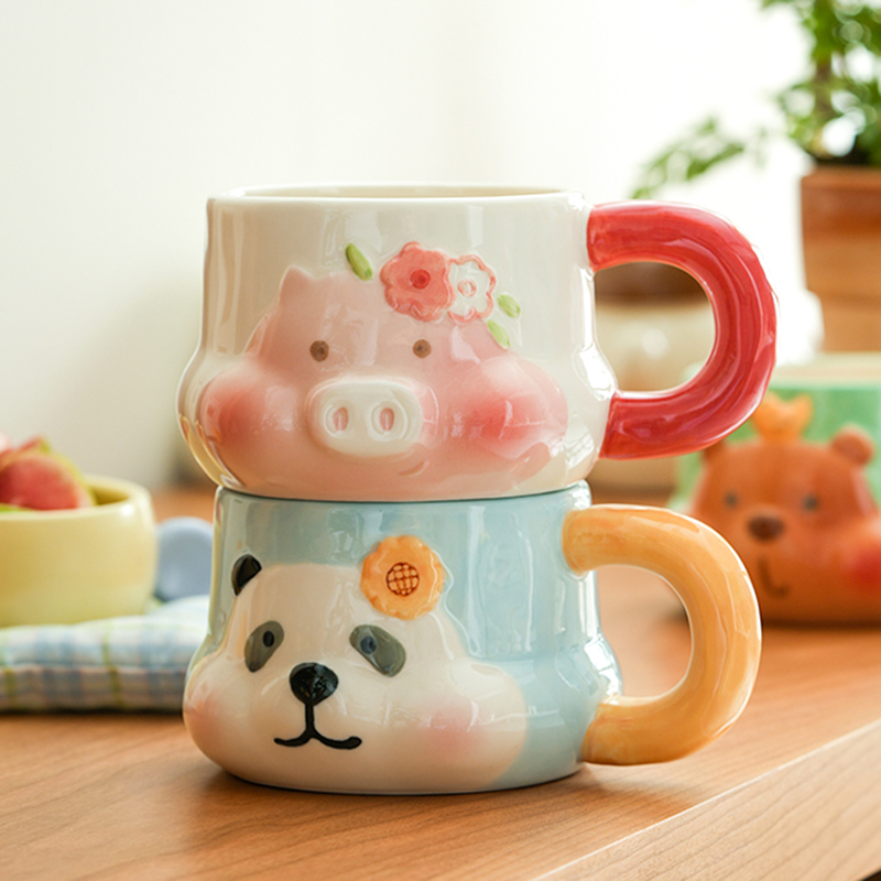 肆月好看的杯子喝水情侣杯咖啡杯