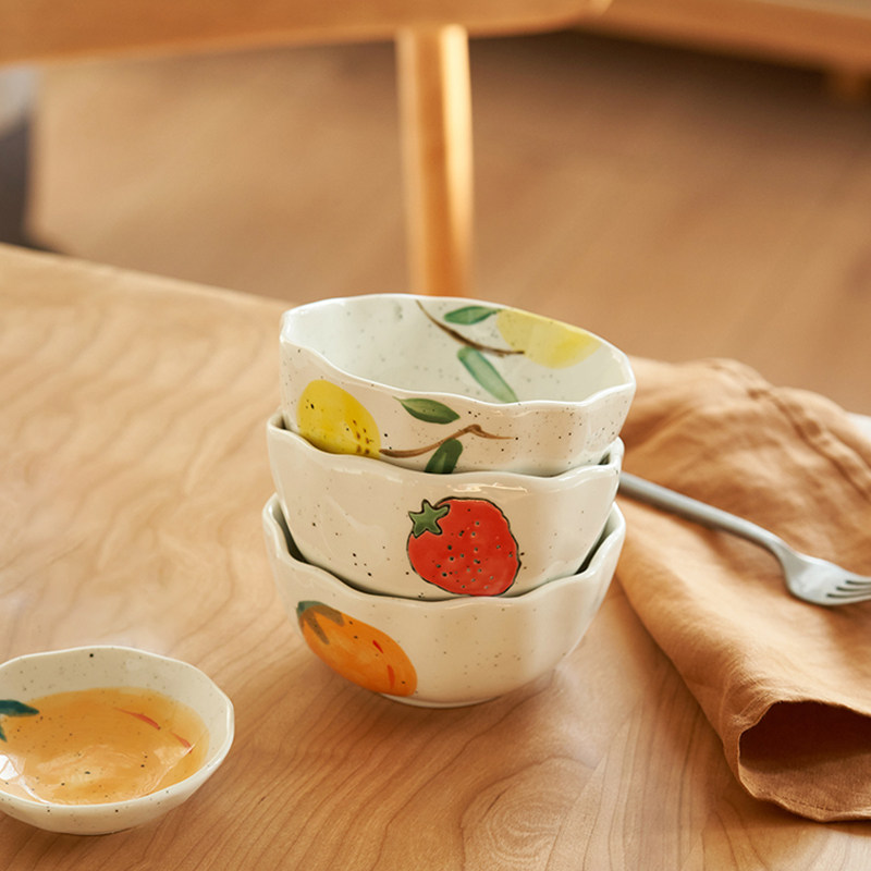 肆月一人一色陶瓷饭碗套装