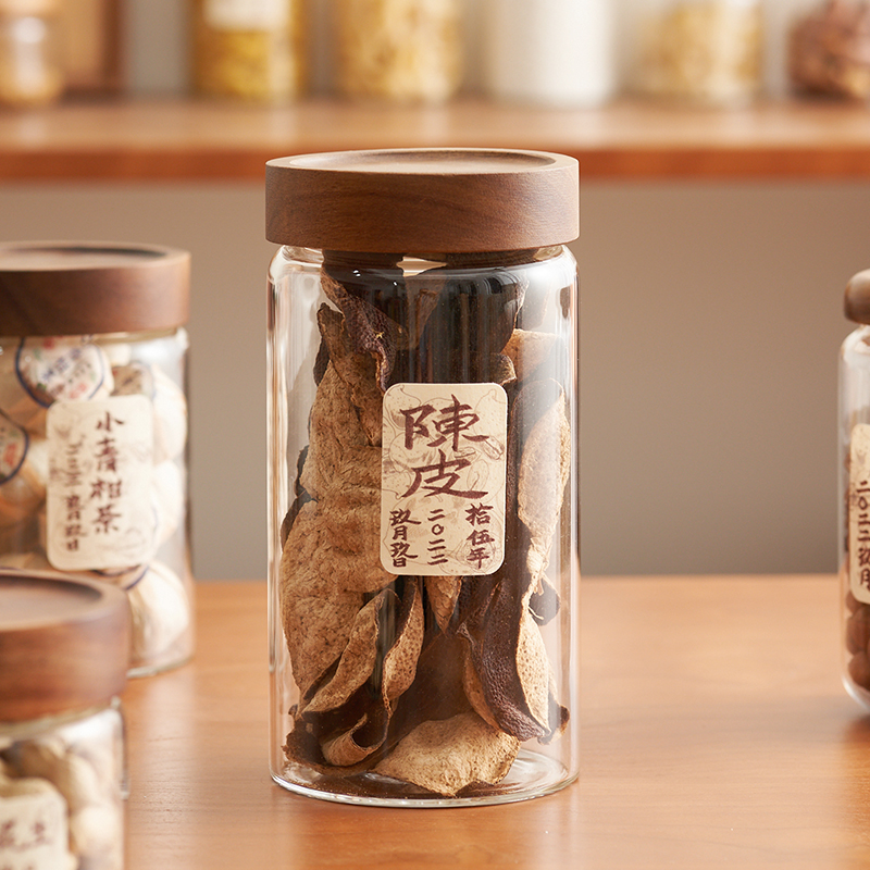 肆月透明玻璃分装密封罐