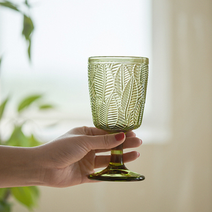 肆月复古玻璃高脚杯家用网红ins风高颜值红酒杯倒挂个人专用小众