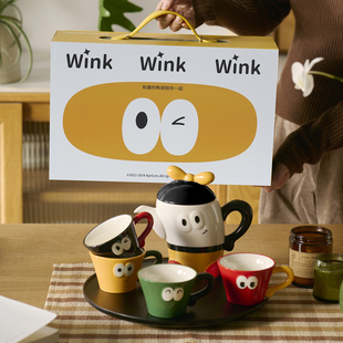 肆月茶具套装家用茶壶水壶杯子可爱新婚生日乔迁新居礼物实用礼盒