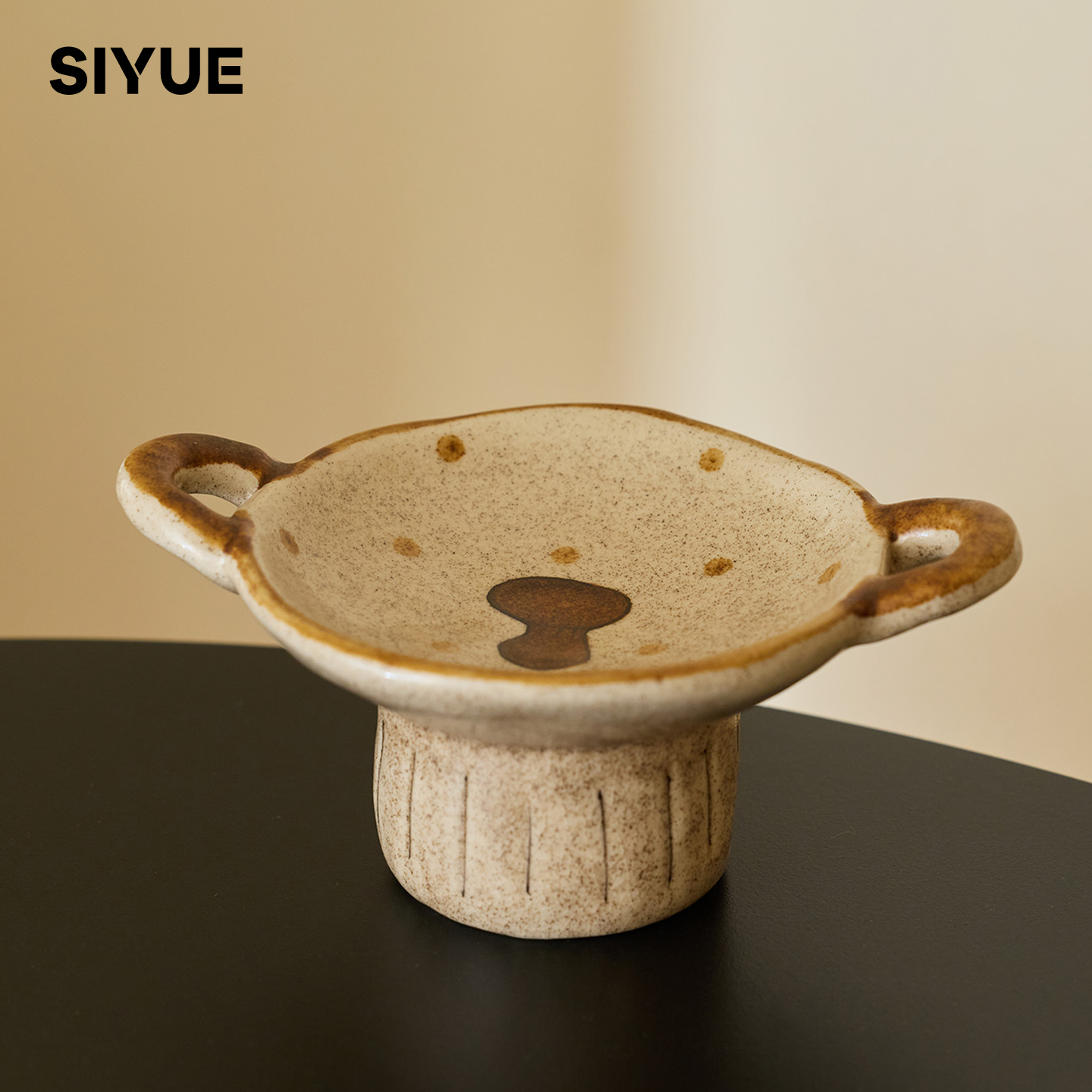 肆月陶瓷小水果盘高脚客厅茶几家用高颜值果盘轻奢零食收纳摆放盘,餐饮具,果盆/果盘/果篮,淘宝优惠券,粉丝福利购,淘宝优惠卷