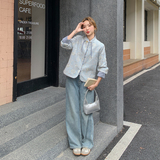 国风新中式高级感提花浅蓝色短外套2025新款今年流行女装开春穿搭,女装短外套,浙宝178,浙宝-网红风 国风新中式高级感提花浅蓝色短外套2025新款今年流行女装开春穿搭,女装短外套,浙宝178,浙宝-网红风