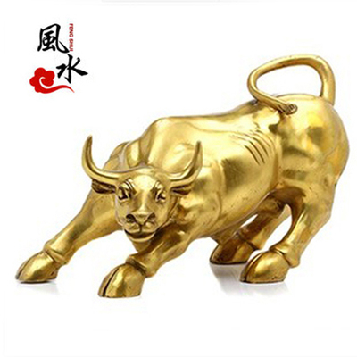 纯铜牛风水华尔街牛摆件十二生肖