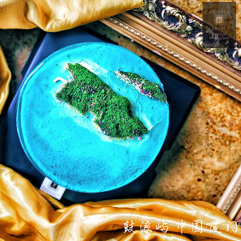 嘎豆喀豆创意生日蛋糕岛屿风景鼓浪屿定制法式甜点北京同城配送