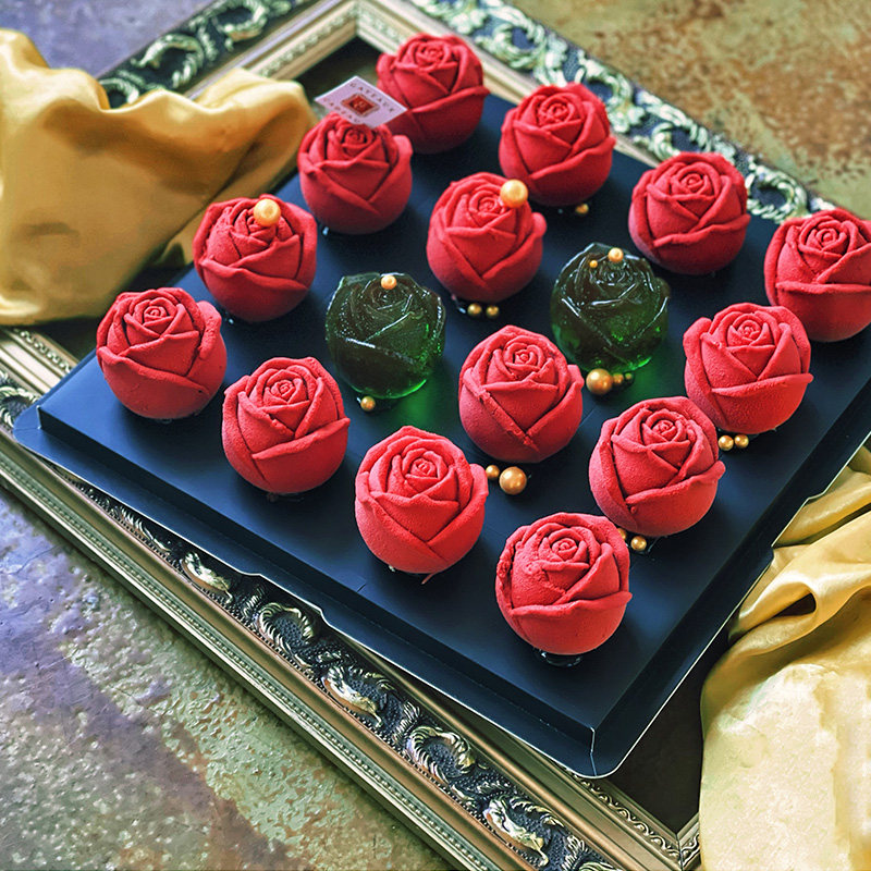 嘎豆喀豆蛋糕艺术七夕玫瑰人生定制法式甜点送女朋友北京同城配送