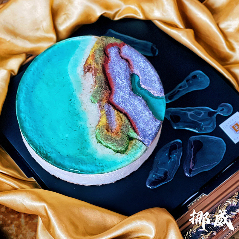 嘎豆喀豆创意法式手工生日蛋糕岛屿定制挪威峡湾甜点北京同城配送