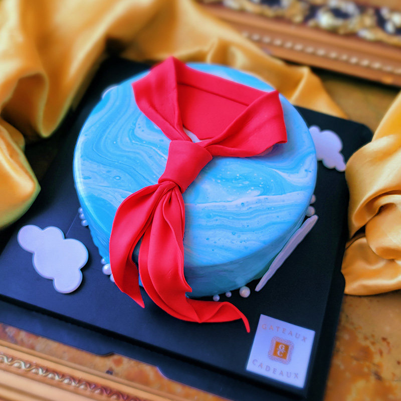 嘎豆喀豆生日蛋糕学生红领巾私人个性定制蛋糕北京同城配送甜点