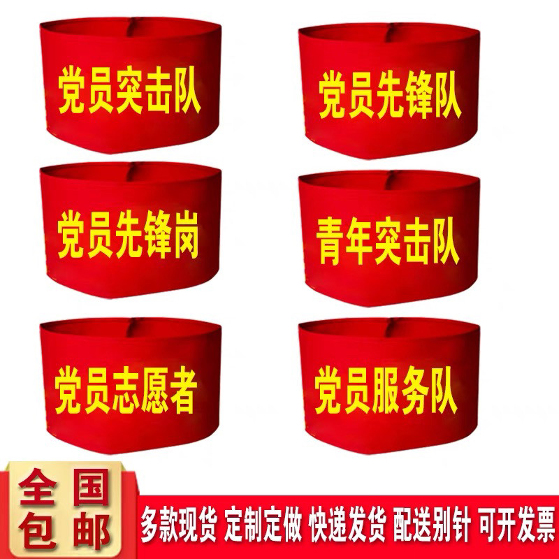 党员突击队红袖标定制党员先锋队示范岗服务队青年突击队先锋队图片