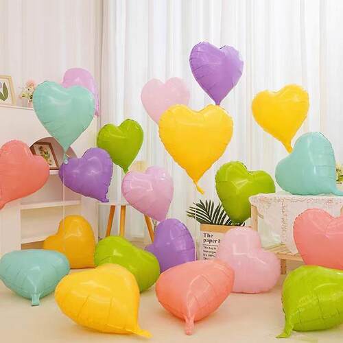 网红18寸心五角星马卡龙气球