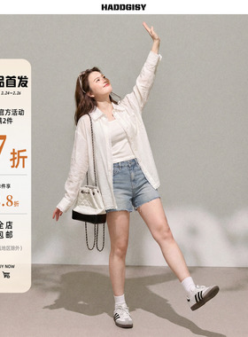 曾小咸大码女装[2/24~2/26 一件8.8折满2件7折]白色衬衫背心套装