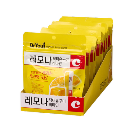 韩国lemona维生素C果冻软糖VB2B6庆南Dr.You柠檬味全家可用10袋