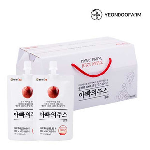 韩国直邮YEONDOOFARM纯苹果汁NFC无添加剂爸爸的果汁100ml*20包