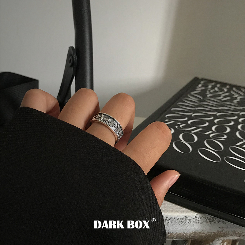 DARKBOX男女可调节开口戒指