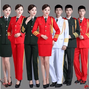 仪仗队服装学生护卫队礼服套装升旗手成人军鼓乐队合唱团演出服