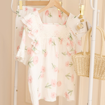 甜美短袖宽松薄款日系家居服