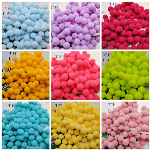 10mm高弹彩色毛球diy毛绒球 幼儿园儿童创意手工制作材料鞋服配饰