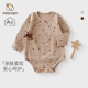 婴儿包屁衣秋冬ins风长袖 a类男女宝宝连体衣三角爬新生儿衣服冬装