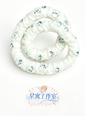 【薄荷曼波】无相白玉菩提小肠镶薄荷绿锆石卡8mm手串送生日礼物