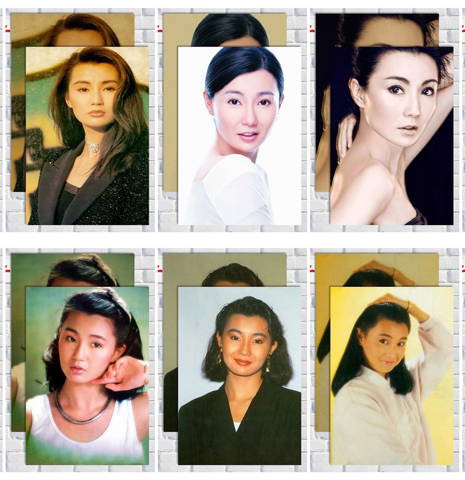 张曼玉海报 中国香港电影女明星 经典玉女宿舍酒吧装饰挂画贴图纸