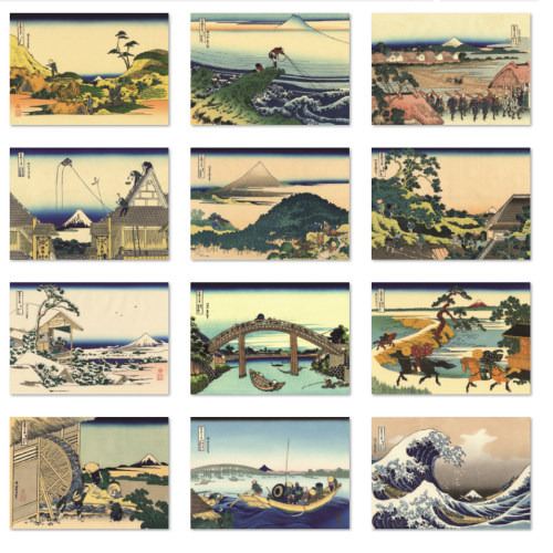 富岳三十六景海报墙纸装饰画