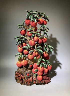 水果大摆件荔枝满堂红石湾公仔