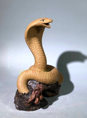陶瓷石湾公仔风水生肖蛇家居装饰