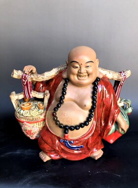 石湾公仔招财摆件满桶金福寿佛