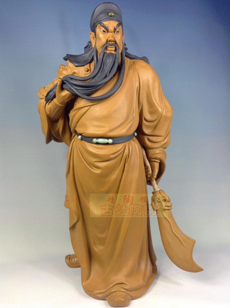 客厅招财精品摆件关公单刀赴会