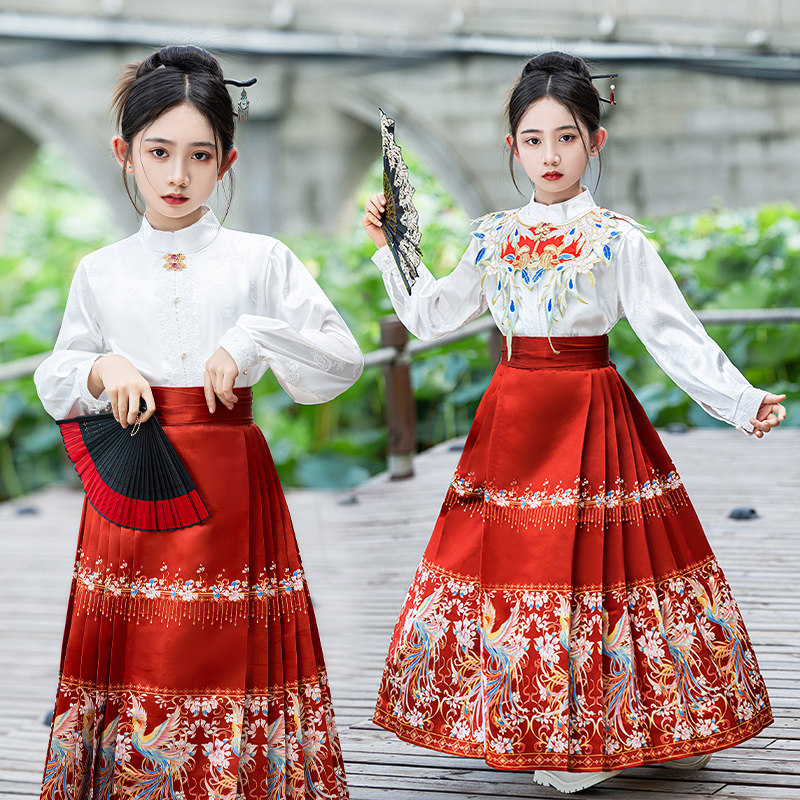女童汉服2024新款国风马面裙汉服